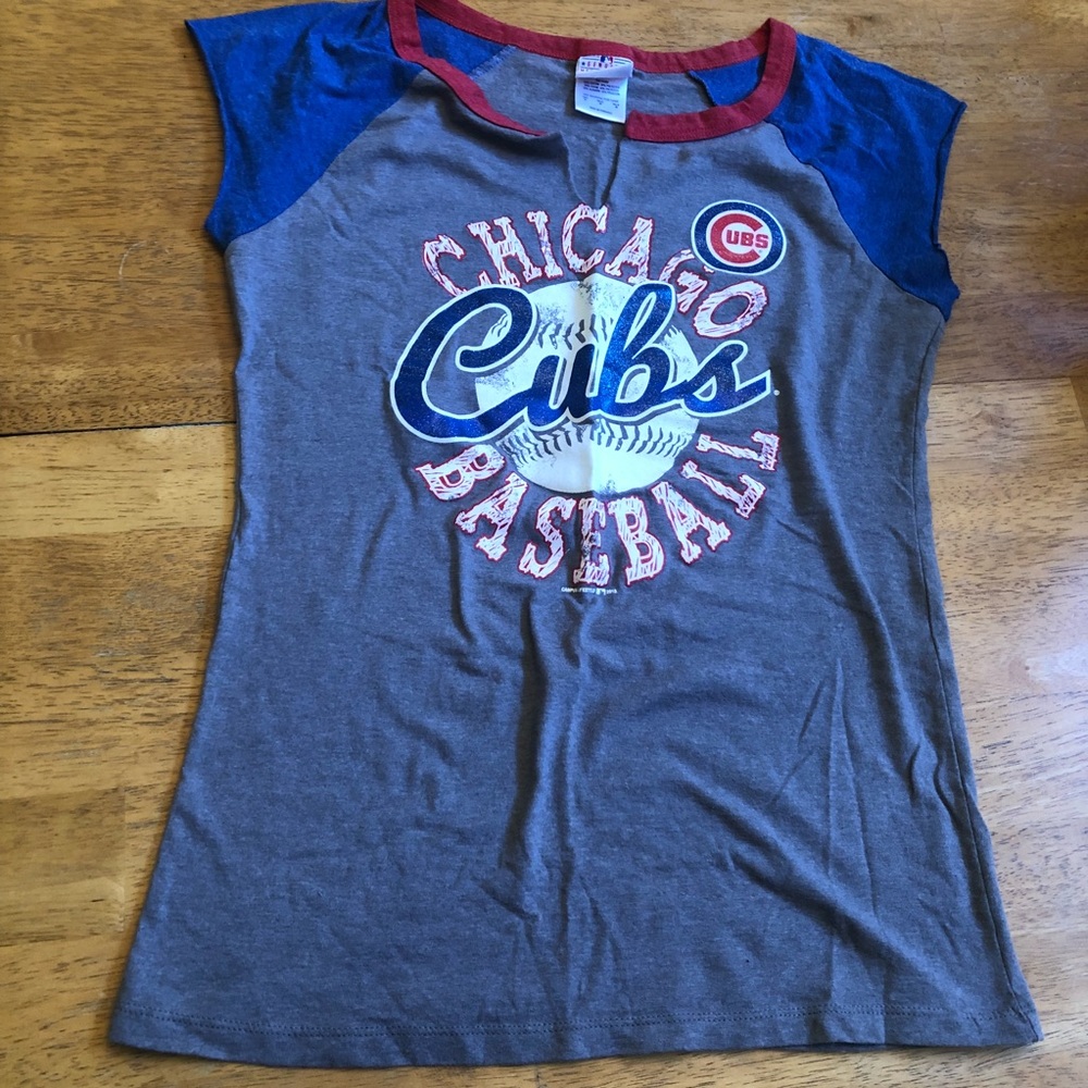 Chicago Cubs graphic ladies top very good cond M